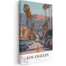 Artarilion Kanvas Tablo Kanvas Los Angeles Usa Oturma Odası Salon Ofis Tablosu Ev Dekorasyonu
