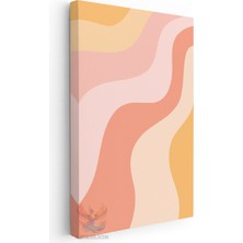 Artarilion Kanvas Tablo Kanvas Pembe Kivrimlar Minimal 3 Oturma Odası Salon Ofis Tablosu Ev Dekorasyonu