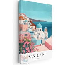 Artarilion Kanvas Tablo Kanvas Santorini Yunanistan Oturma Odası Salon Ofis Tablosu Ev Dekorasyonu