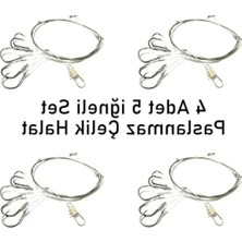 Esranın Dünyası 4'lü Set Halinde 5 Iğneli Paslanmaz Çelik Dip Hırsız Olta Takımı, Balık Avlamak Için Ideal