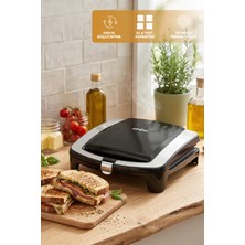 Woodhub 4 Dilim Kapasiteli Tost Makinesi, Yapışmaz Plakalar, Şık ve Pratik Kullanım