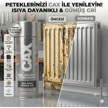 CAXCOLORS Isıya Dayanıklı Kalorifer Petek Sprey Boyası 400 ml Parlak Beyaz Renk Sararma Yapmaz