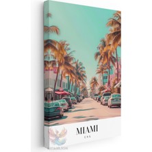 Artarilion Kanvas Tablo Kanvas Miami Usa Oturma Odası Salon Ofis Tablosu Ev Dekorasyonu