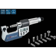 Dasqua 0-25MM Değiştirilebilir Uçlu Dijital Mikrometre 4210-2103