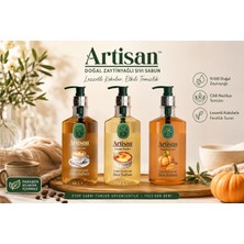 Eyüp Sabri Tuncer Artisan Doğal Zeytinyağlı Sıvı Sabun 3'lü Set (Cappuccino, Creme Brulee, Pumpkin Tart) 600 ml x 3