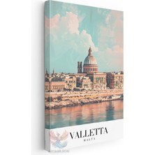 Artarilion Kanvas Tablo Kanvas Valletta Malta Oturma Odası Salon Ofis Tablosu Ev Dekorasyonu