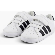Che Sara Bebek Ilk Adım Spor Ayakkabı Ortopedik Tabanlı Cırt Cırtlı Rahat Kalıp Günlük Sneaker Beyaz Bebek Ayakkabısı