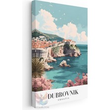 Artarilion Kanvas Tablo Kanvas Dubrovnik Hırvatistan Oturma Odası Salon Ofis Tablosu Ev Dekorasyonu