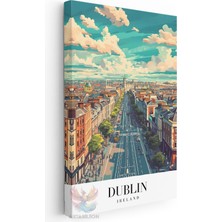 Artarilion Kanvas Tablo Kanvas Dublin Irlanda Oturma Odası Salon Ofis Tablosu Ev Dekorasyonu