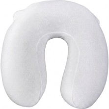Bozkar Medikal Ortopedik Visco Seyahat Yastığı Memory Foam Boyun Destek Yastığı Uçak Otobüs Tren Araba Için Çıkarılabilir Yıkanabilir Kılıf – Standart Beyaz