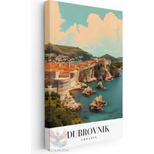 Artarilion Kanvas Tablo Kanvas Dubrovnik Hırvatistan 2 Oturma Odası Salon Ofis Tablosu Ev Dekorasyonu