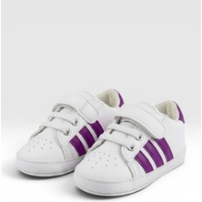 Che Sara Bebek Ilk Adım Spor Ayakkabı Ortopedik Tabanlı Cırt Cırtlı Rahat Kalıp Günlük Sneaker Beyaz Bebek Ayakkabısı