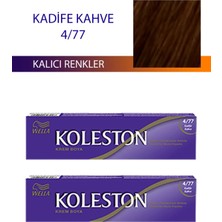 Wella Koleston 2 Adet Single Tüp Boya Saç Boyası Kadife Kahve 4/77