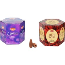 Hem Tütsü 10 Adet Geri Akış Backflow Şelale Tütsü Konisi Tütsü Back Opium Gül