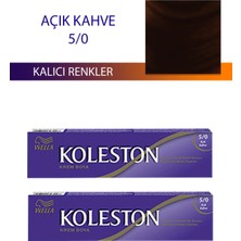 Wella Koleston 2 Adet Single Tüp Boya Saç Boyası Açık Kahve 5/0