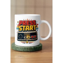 Mithor Shop Press Start Piksel Art Tasarım Kupa