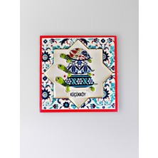 Mundy Küçükköy Temalı Polyester Kabartmalı Kaplumbağa Desen Magnet  7 x 7 cm – Dekoratif Hediyelik Buzdolabı Süsü  (KOD:1199)