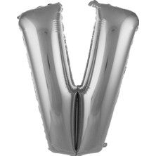 Ett V- Harf 40 Inc Gümüş Renk Balon 100 cm