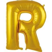 Ett R- Harf 34 Inc Gold Renk Balon 76 cm