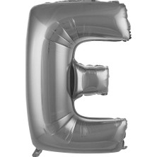 Ett E- Harf 34 Inc Gümüş Renk Balon 76 cm