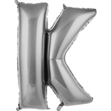 Ett K- Harf 34 Inc Gümüş Renk Balon 76 cm