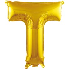 Ett T- Harf 16 Inc Gold Renk Balon 36 cm