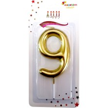 Ett Büyük Boy 9 Rakam Gold Mum 13CM Pk:24 KL:600