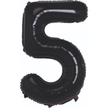 Ett 5- Rakam 34 Inc Siyah Renk Balon 76 cm