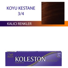 Wella Koleston Koyu Kestane 3/4 Ekstra Kalıcı Saç Boyası Alkol İçermeyen 1 lt