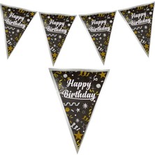Ett Happy Birthday Siyah Üçgen Flama