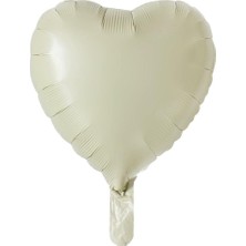 Ett 18 Inc Kalp Krem Renk Folyo Balon