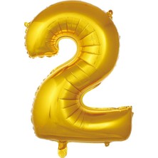Ett 2- Rakam 16 Inc Gold Renk Balon 36 cm
