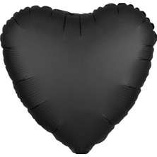 Ett 18 Inc Kalp Siyah Renk Folyo Balon