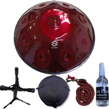 Full Paket Slap Handpan 9 Nota Re Minör ( Stand +Çanta+Bakım Yağı ve Koruyucu Renkli Kuşak
