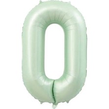 Ett 0- Rakam 34 Inc Retro Yeşil Renk Balon 76 cm