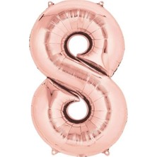 Ett 8- Rakam 16 Inc Rosegold Renk Balon 36 cm