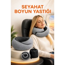 Premini Konforlu Ortopedik Spiral Boyun Destekli Seyahat Yastığı