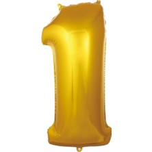 Ett 1- Rakam 16 Inc Gold Renk Balon 36 cm