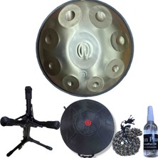 Arsha Full Paket Steel Handpan 9 Nota Re Minör ( Stand +Çanta+Bakım Yağı ve Koruyucu Renkli Kuşak)