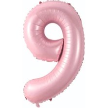 Ett 9- Rakam 34 Inc Pembe Renk Balon 76 cm