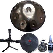 Arsha Full Paket Steel Handpan 9 Nota Re Minör ( Stand +Çanta+Bakım Yağı ve Koruyucu Renkli Kuşak)
