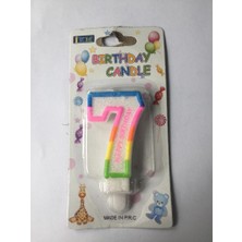 Ett Renkli Klasik 7 Rakam Mum 7.5cm Pk:12 KL:900