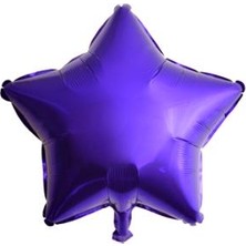 Ett 18 Inc Yıldız Mor Renk Folyo Balon