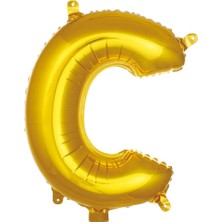 Ett C- Harf 16 Inc Gold Renk Balon 36 cm
