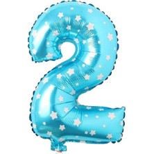 Ett 2- Rakam 16 Inc Mavi Renk Balon 36 cm