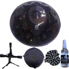Full Paket Slap Handpan 9 Nota Re Minör ( Stand +Çanta+Bakım Yağı ve Koruyucu Renkli Kuşak