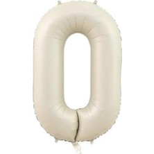 Ett 0- Rakam 34 Inc Krem Renk Balon 76 cm