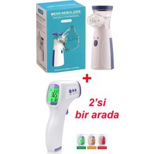 Premini Taşınabilir Mesh Nebülizatör ve Temassız Ateş Ölçer Seti