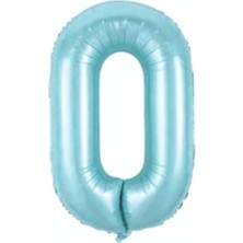 Ett 0- Rakam 34 Inc Mavi Renk Balon 76 cm