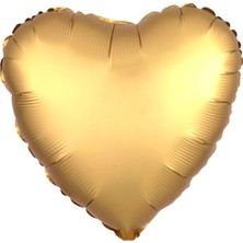 Ett 18 Inc Kalp Gold Renk Folyo Balon